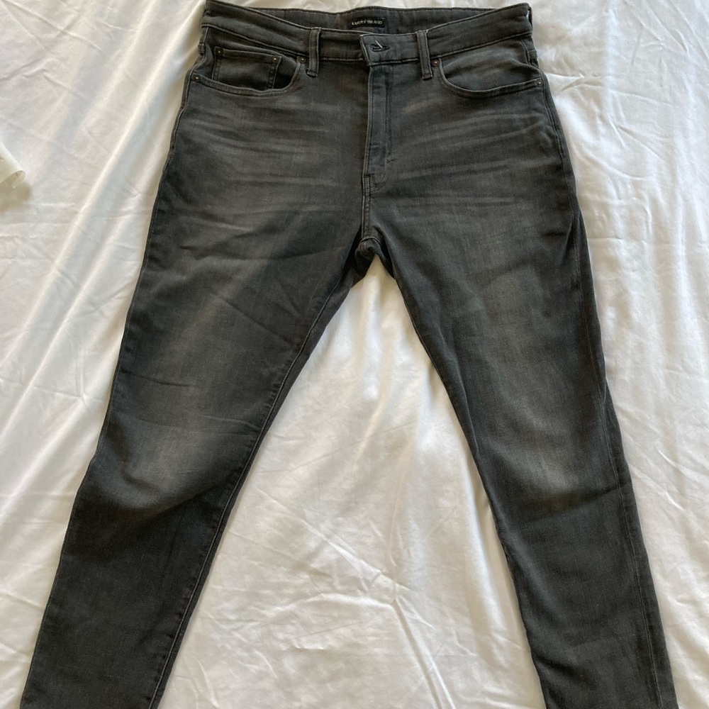Grey washed Lucky Brand stretch slim jeans - W36